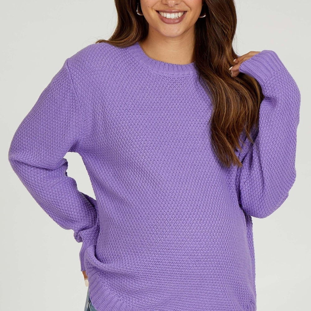 Pink Blush Maternity Womens Zenana Sknit Sweater -sz S